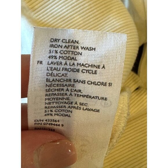 COS Sweater Women Small Ivory V Neck Cotton Blend Ribbed Lightweight Pullover - Picture 10 of 10